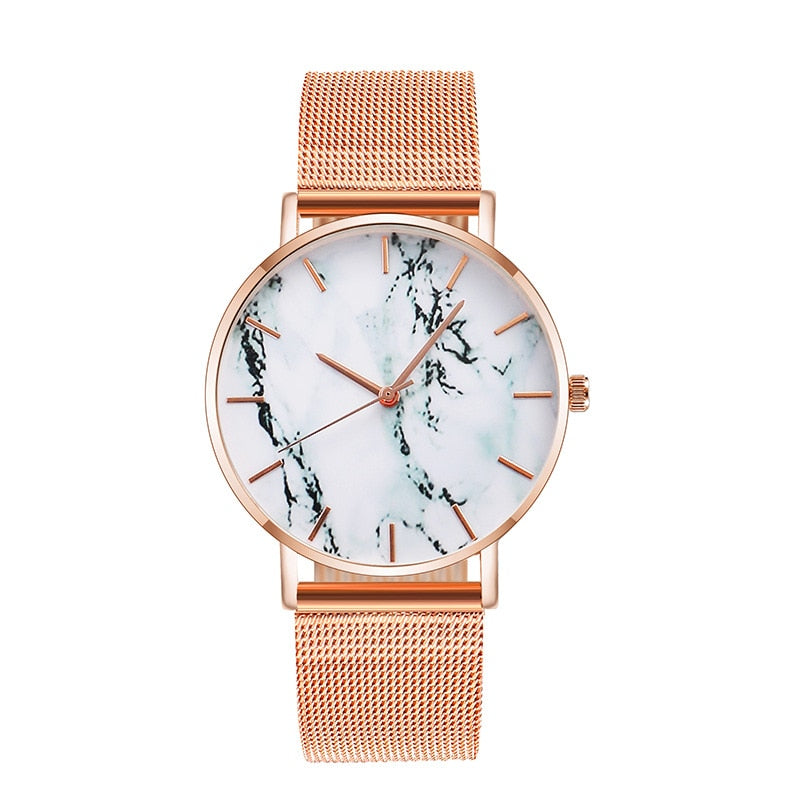 Rose Gold Marble Watch